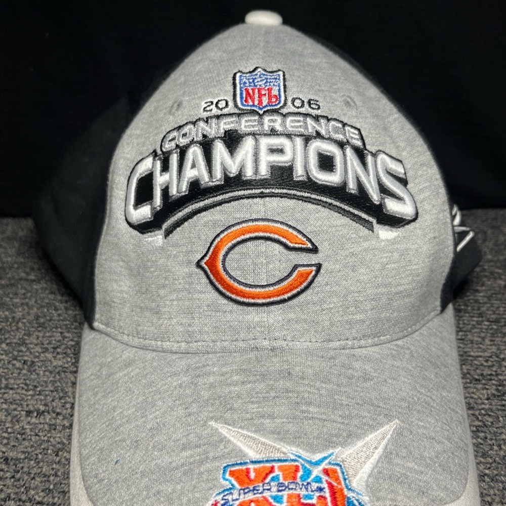 Chicago Bears NFL Reebok Hat  Adjustable Gray 2006 Conference Championship